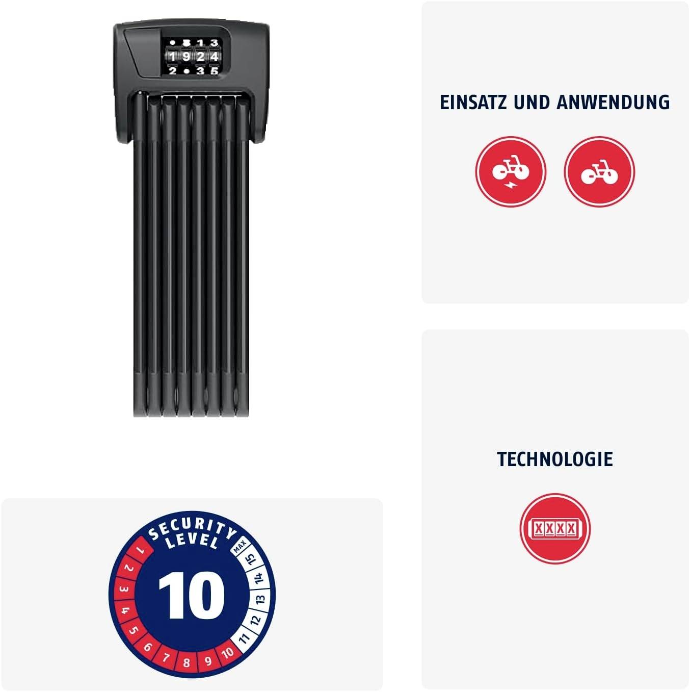 ABUS 6000C/120 Faltschloss Schwarz Zahlenschloss