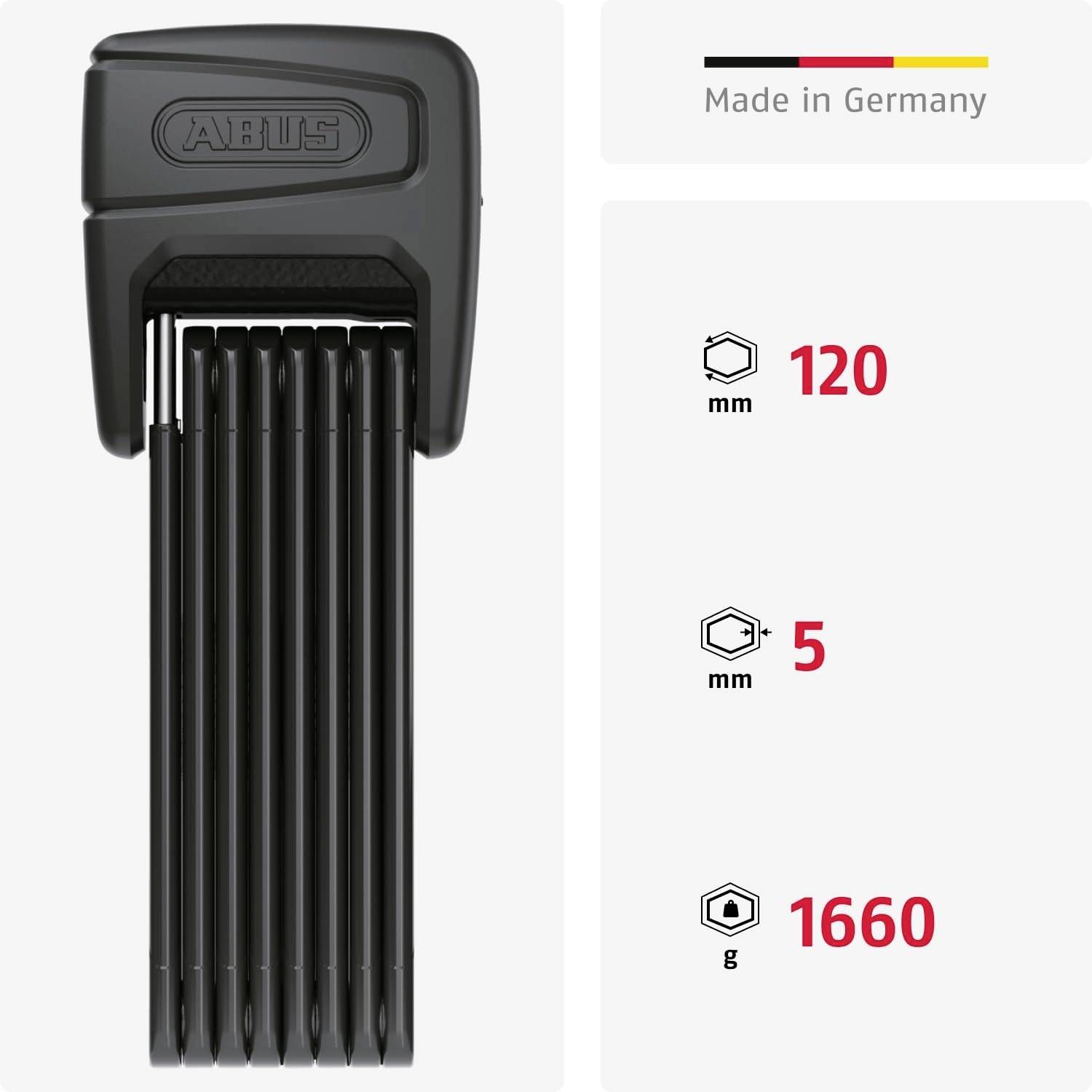 ABUS 6000C/120 Faltschloss Schwarz Zahlenschloss