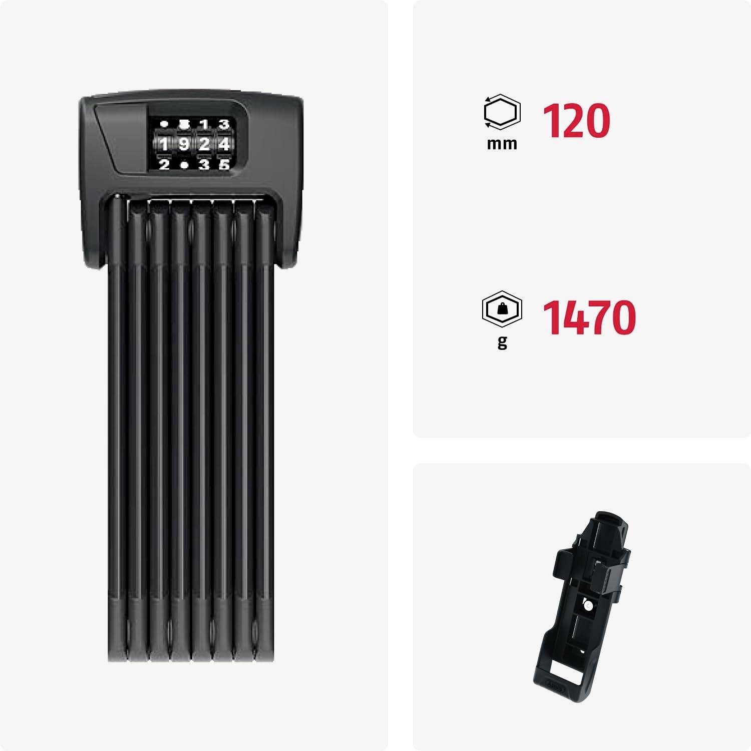 ABUS 6000C/120 Faltschloss Schwarz Zahlenschloss