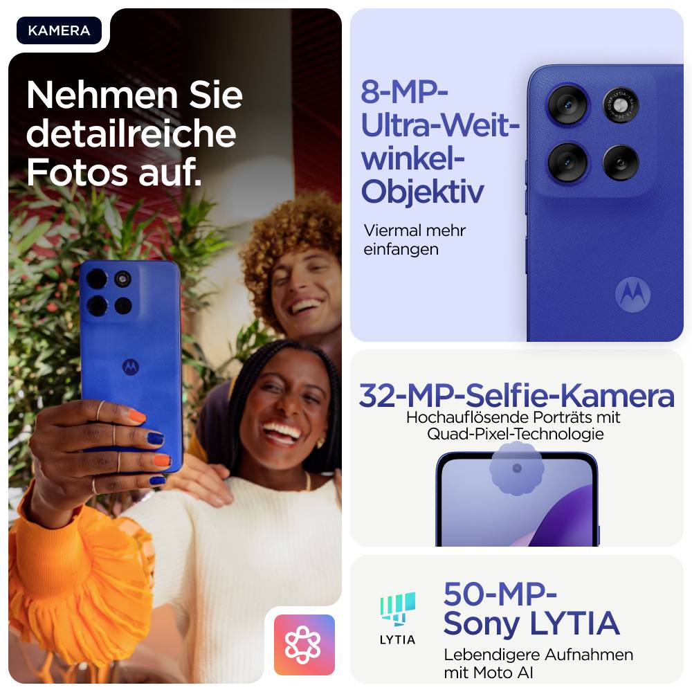 Motorola moto g56 5G 256GB Blau EEK B (A - G) 17.1cm (6.72 Zoll) Smartphone