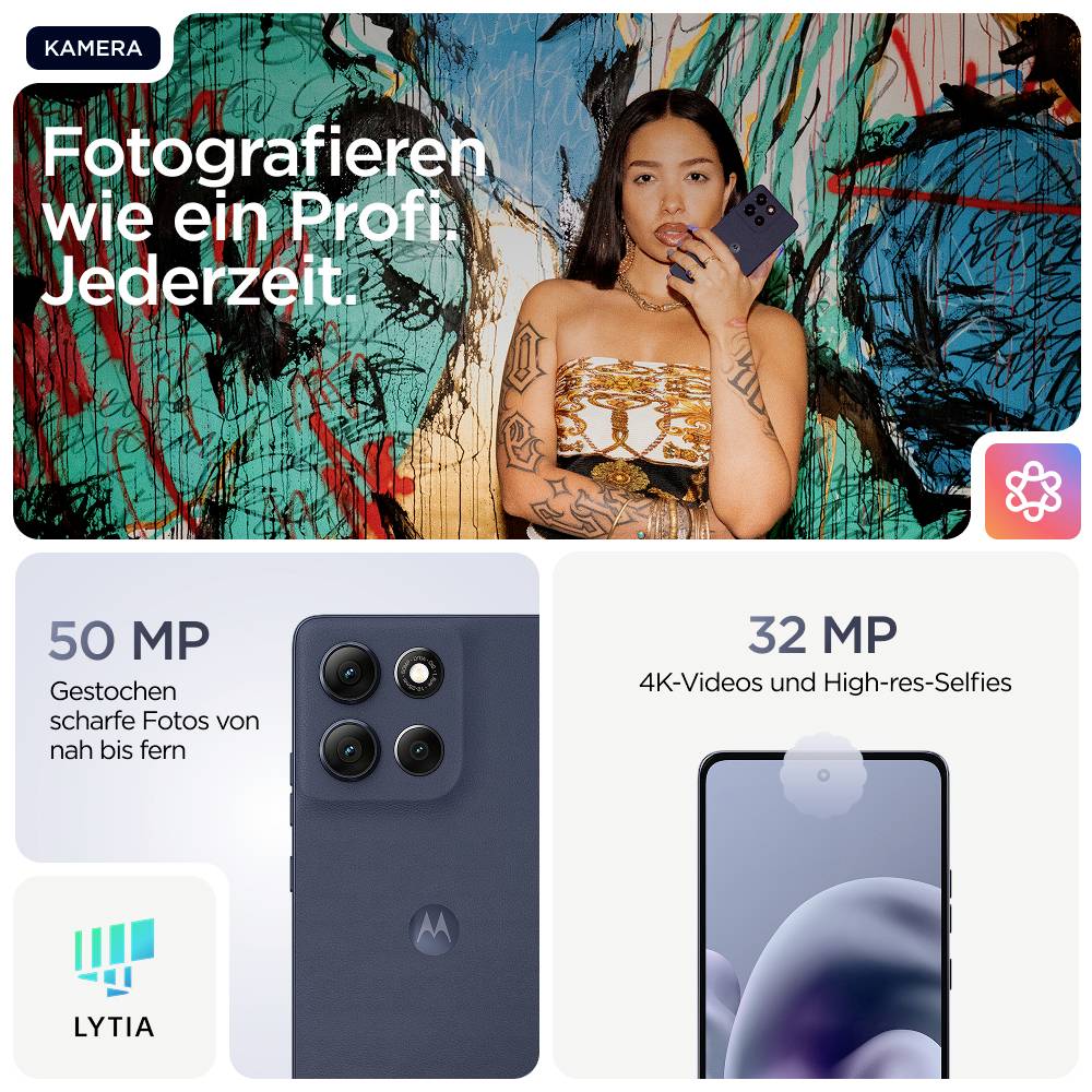 Motorola moto g86 5G 256GB Dunkelgrau EEK A (A - G) 16.9cm (6.67 Zoll) Smartphone