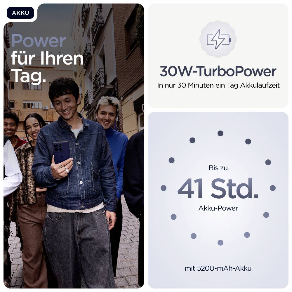 Motorola moto g86 5G 256GB Dunkelgrau EEK A (A - G) 16.9cm (6.67 Zoll) Smartphone