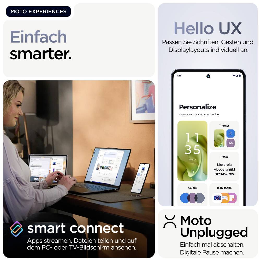 Motorola moto g86 5G 256GB Dunkelgrau EEK A (A - G) 16.9cm (6.67 Zoll) Smartphone