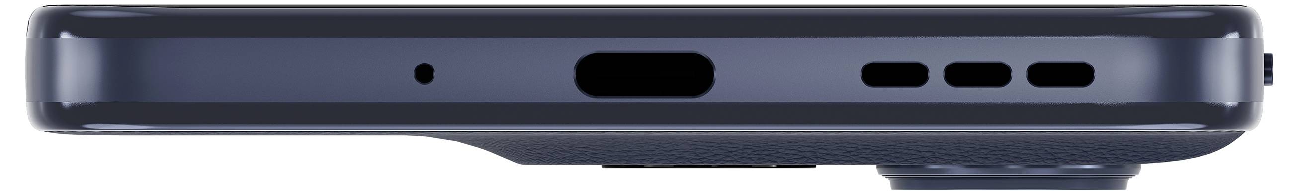 Die Seitenansicht eines rosa Smartphones mit zwei leicht hervorstehenden hinteren Kameras, einem Ladeanschluss und Lautsprecheröffnungen.