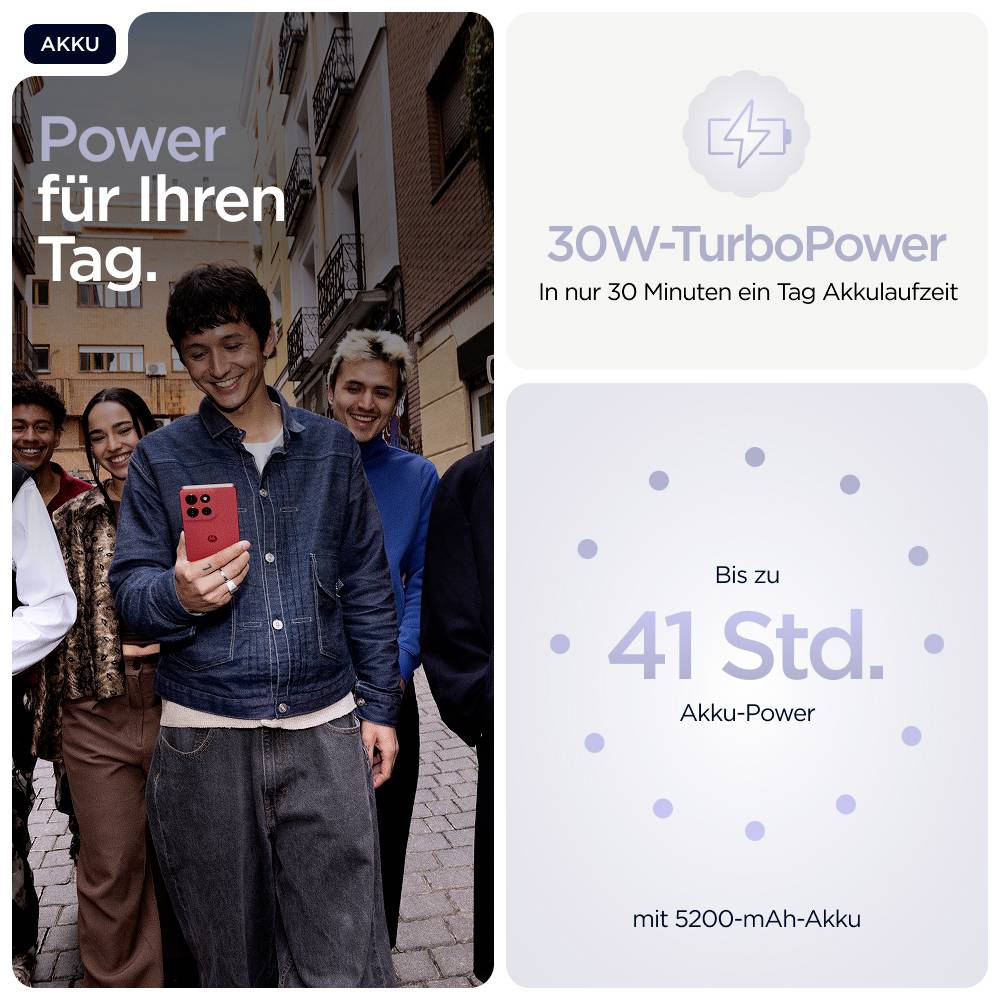 Motorola moto g86 5G 256GB Flieder EEK A (A - G) 16.9cm (6.67 Zoll) Smartphone