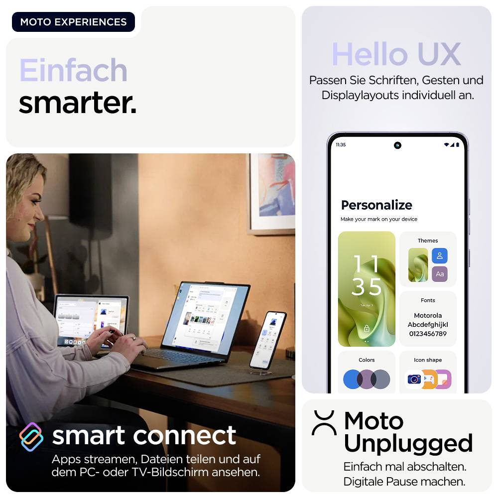 Motorola moto g86 5G 256GB Flieder EEK A (A - G) 16.9cm (6.67 Zoll) Smartphone