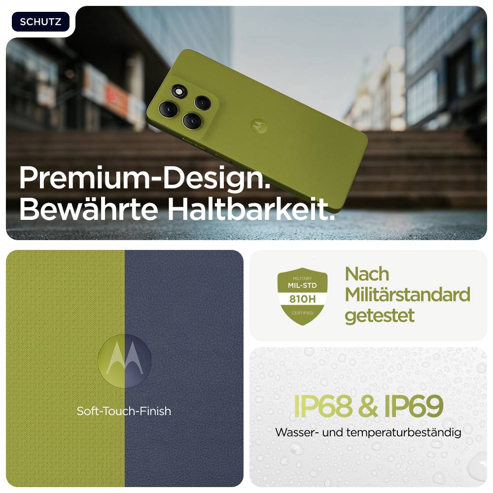 Motorola moto g86 5G 256GB Zypresse EEK A (A - G) 16.9cm (6.67 Zoll) Smartphone