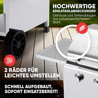 Profi Cook PC-GG 1309 Gas Gas-Grill 2 Brenner Silber Profi Cook PC-GG 1309 Gas Gas-Grill 2 Brenner Silber