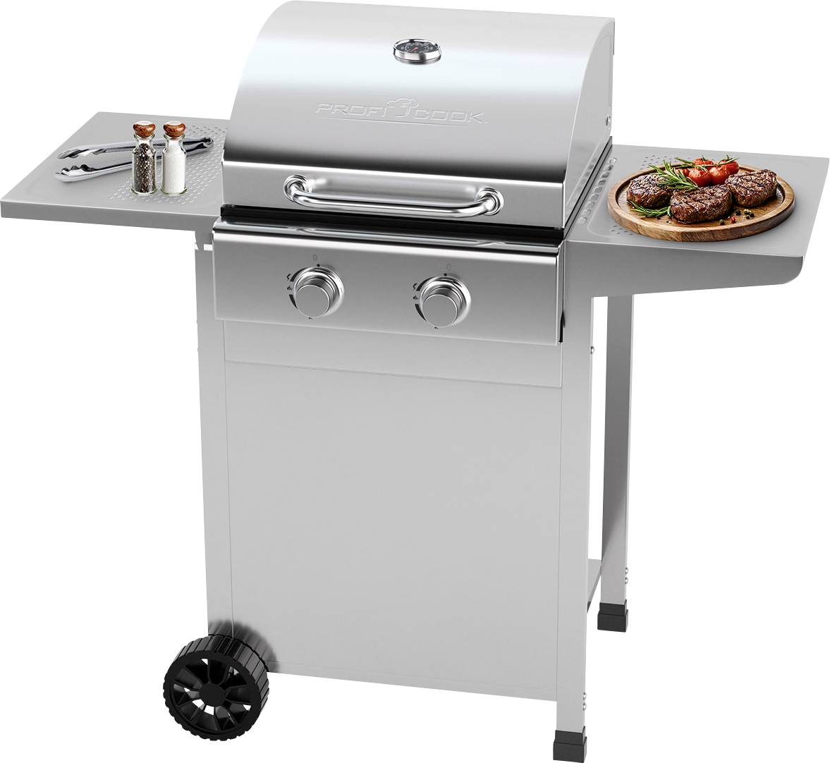 Profi Cook PC-GG 1309 Gas Gas-Grill 2 Brenner Silber