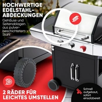 Profi Cook PC-GG 1310 Gas Gas-Grill 3 Brenner Schwarz Profi Cook PC-GG 1310 Gas Gas-Grill 3 Brenner Schwarz