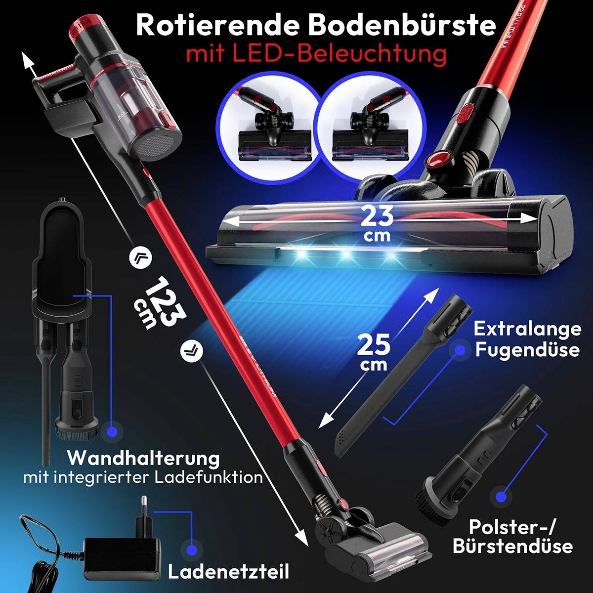 Profi-Care PC-BS 3136A Akku-Handstaubsauger Beutellos