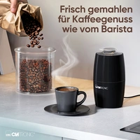 Clatronic KSW 3806 264005 Kaffeemühle Schwarz Edelstahl-Schlagmesser Clatronic KSW 3806 264005 Kaffeemühle Schwarz Edelstahl-Schlagmesser