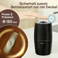 Clatronic KSW 3806 264005 Kaffeemühle Schwarz Edelstahl-Schlagmesser Clatronic KSW 3806 264005 Kaffeemühle Schwarz Edelstahl-Schlagmesser