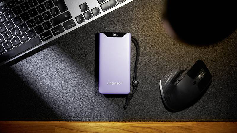 Intenso Power Bank F20000 purple Powerbank 20000 mAh Quick Charge 3.0, USB PD 3.0, PPS LiPo USB-C®, USB-A Violett Statusanzeige