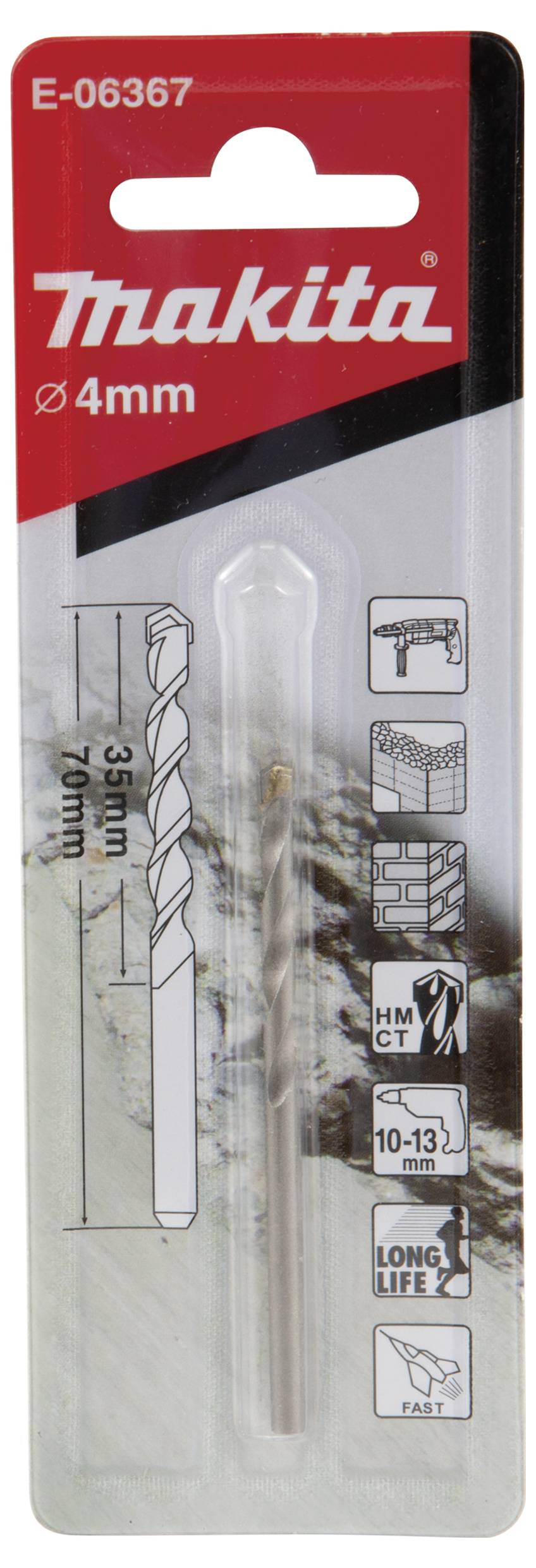 Makita E-06367 Stein-Spiralbohrer