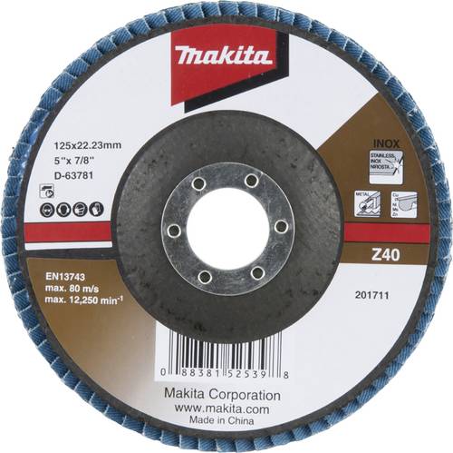 Makita D-63781 Fächerschleifscheibe Durchmesser 125 mm Körnung (num)=40