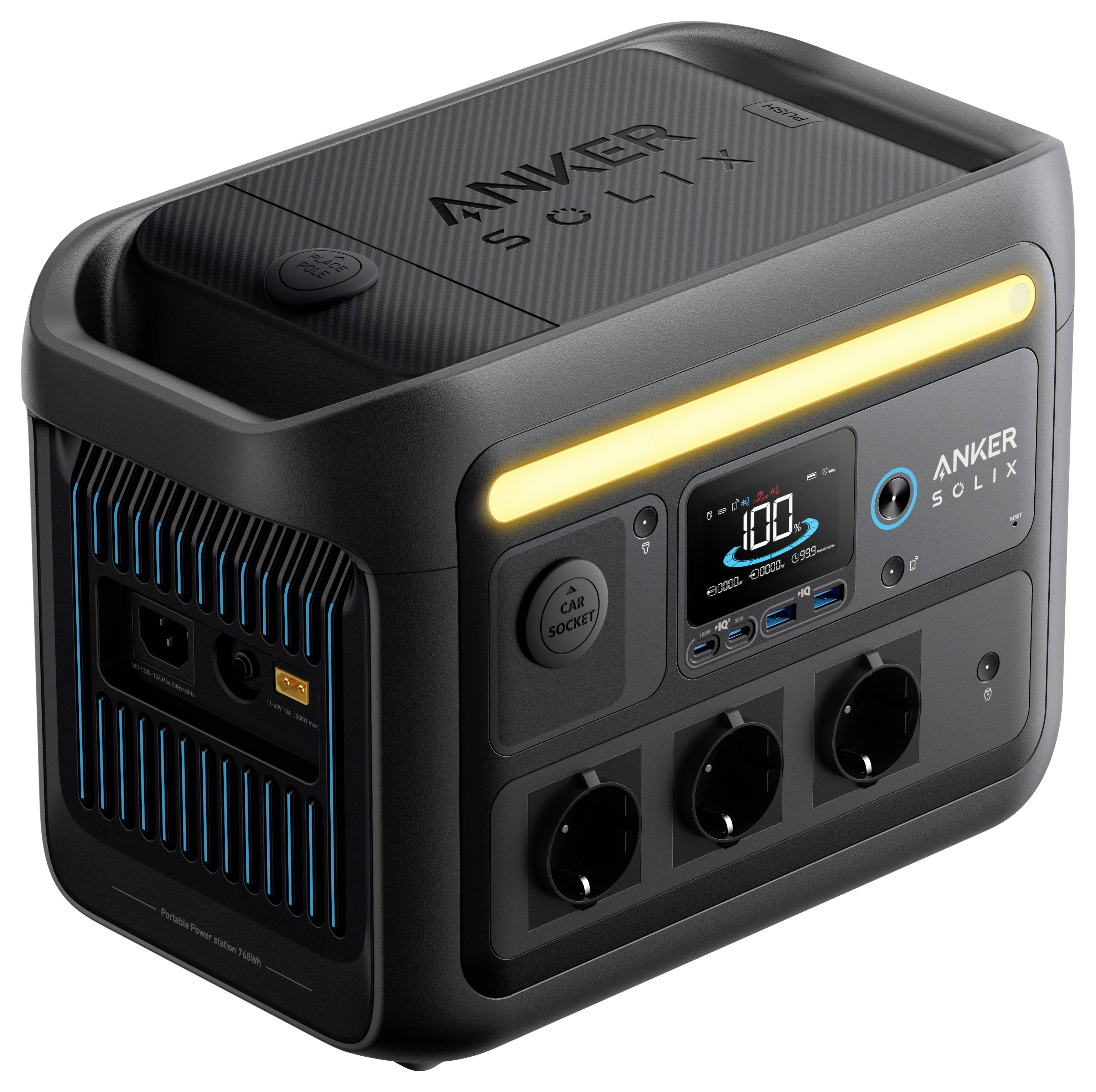 Anker SOLIX C800X Powerstation LiFePO 4 LED Taschenlampe, Outdoor