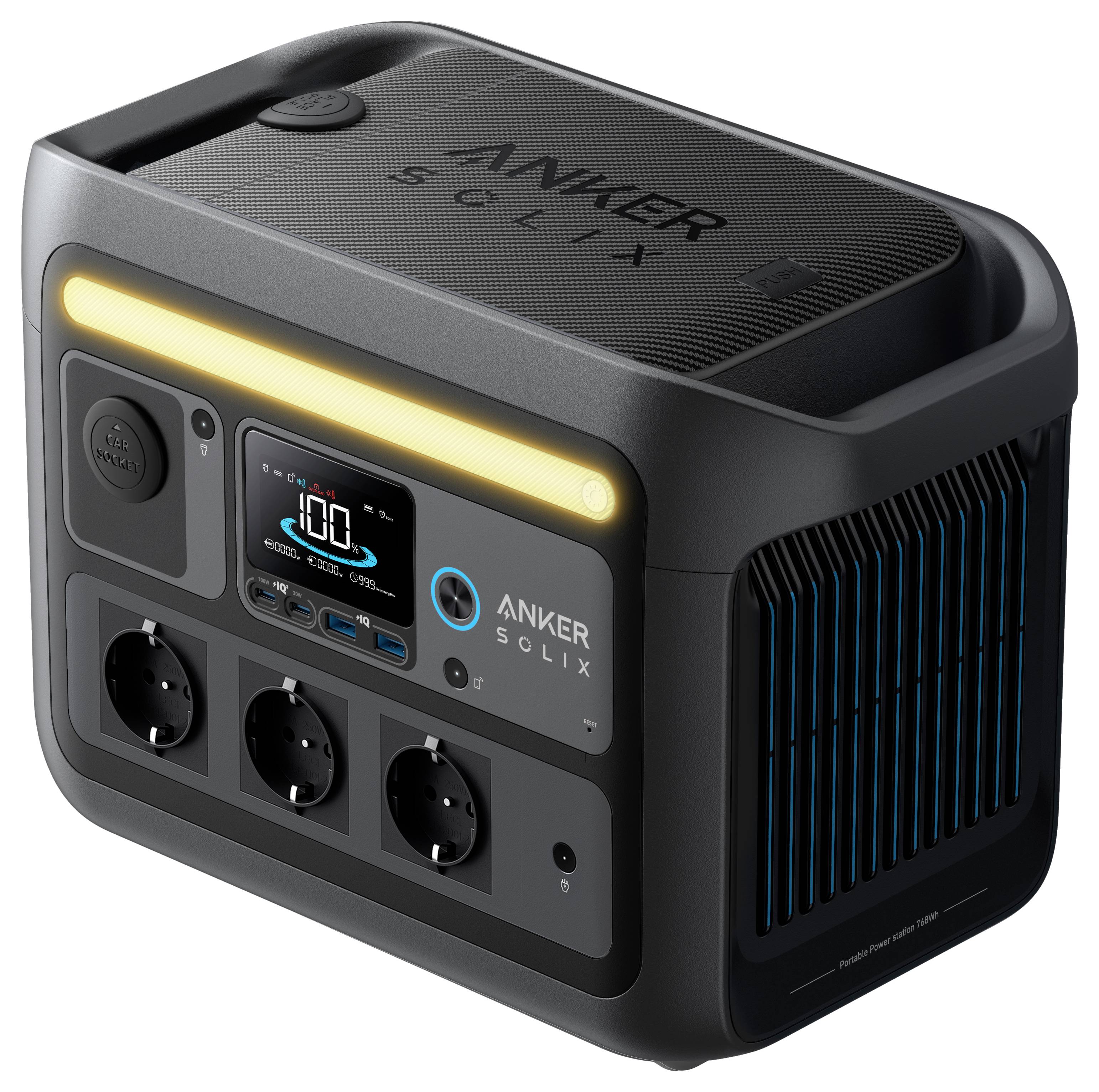 Anker SOLIX C800X Powerstation LiFePO 4 LED Taschenlampe, Outdoor