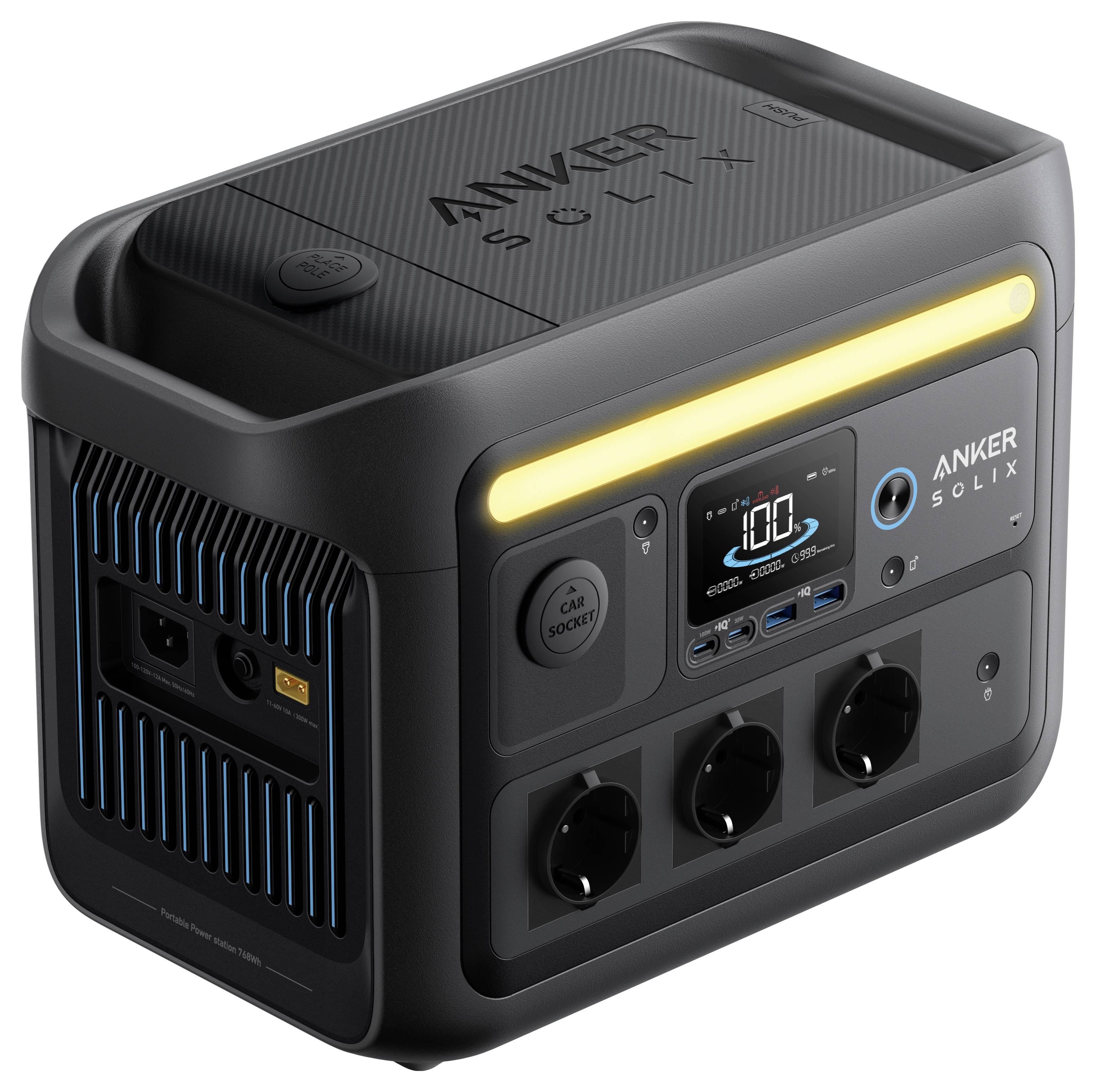 Anker SOLIX C800X Powerstation LiFePO 4 LED Taschenlampe, Outdoor