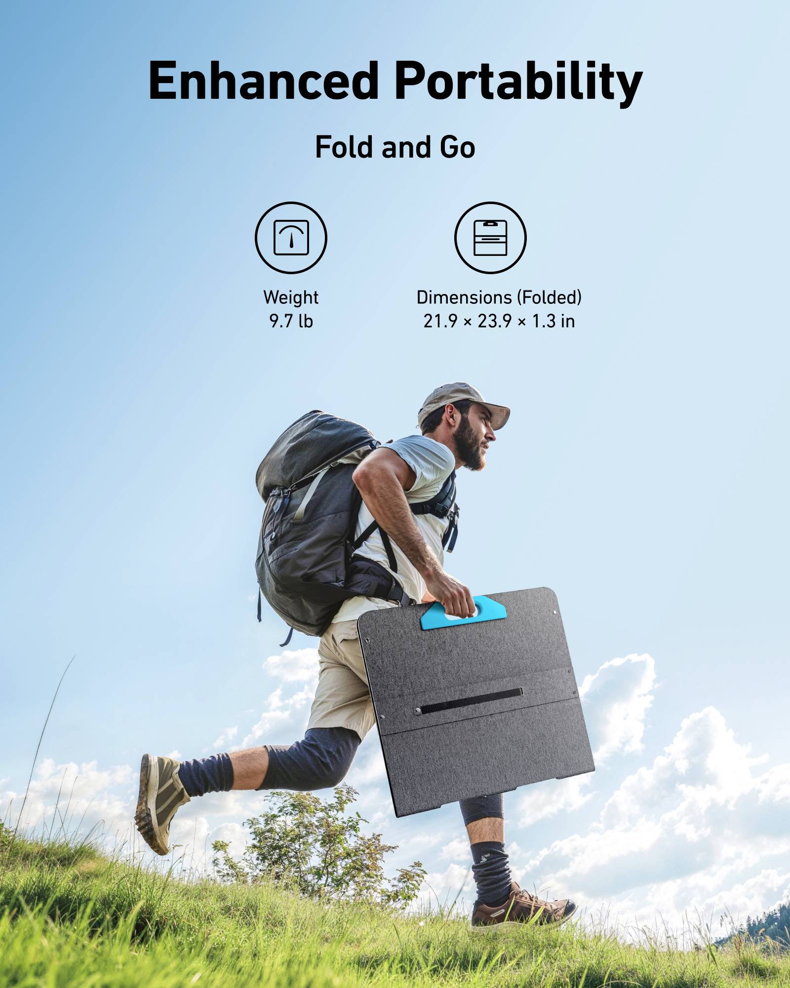 Anker SOLIX 100W Solarpanel Schwarz Outdoor