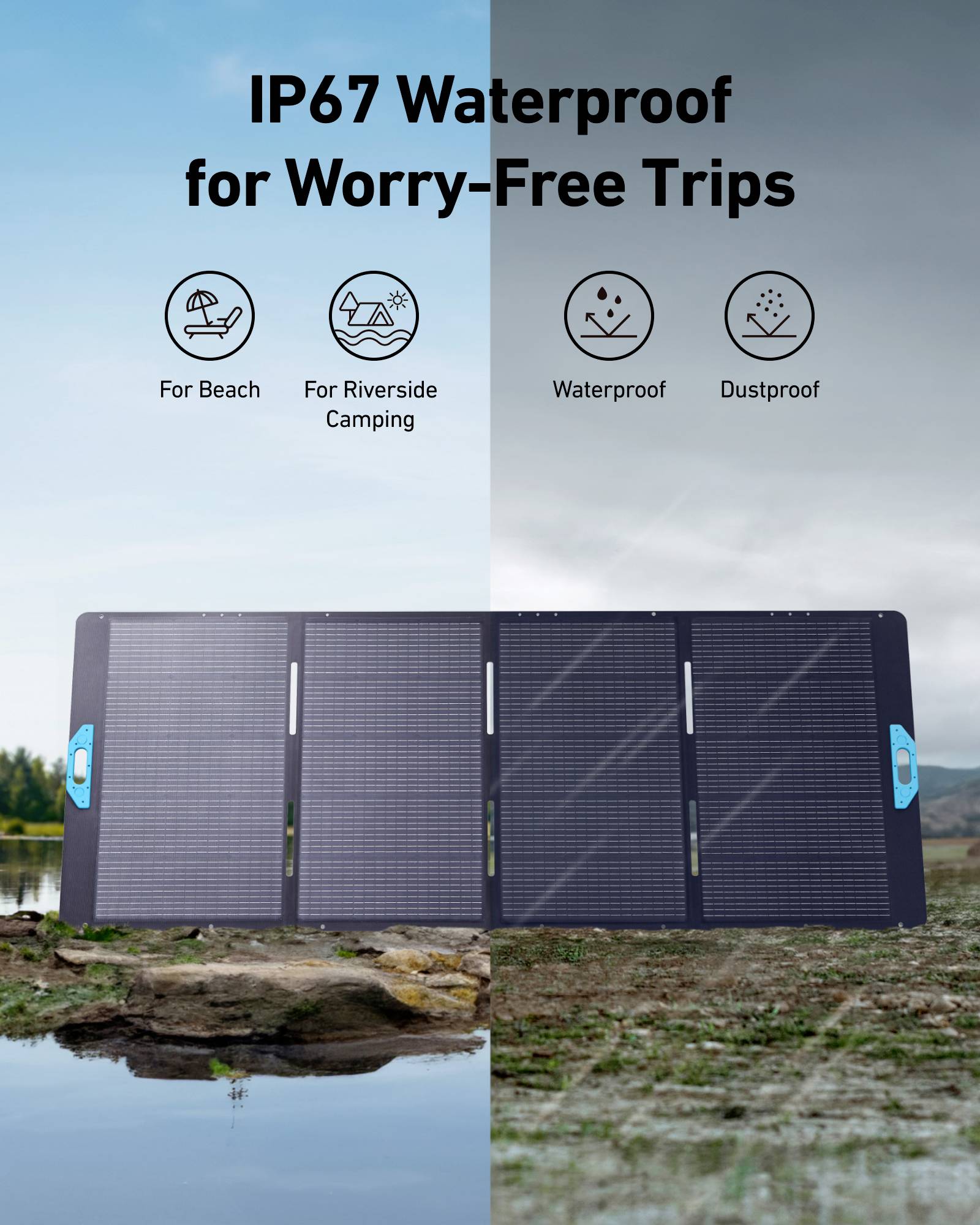 Anker SOLIX 400W Solarpanel Schwarz Outdoor