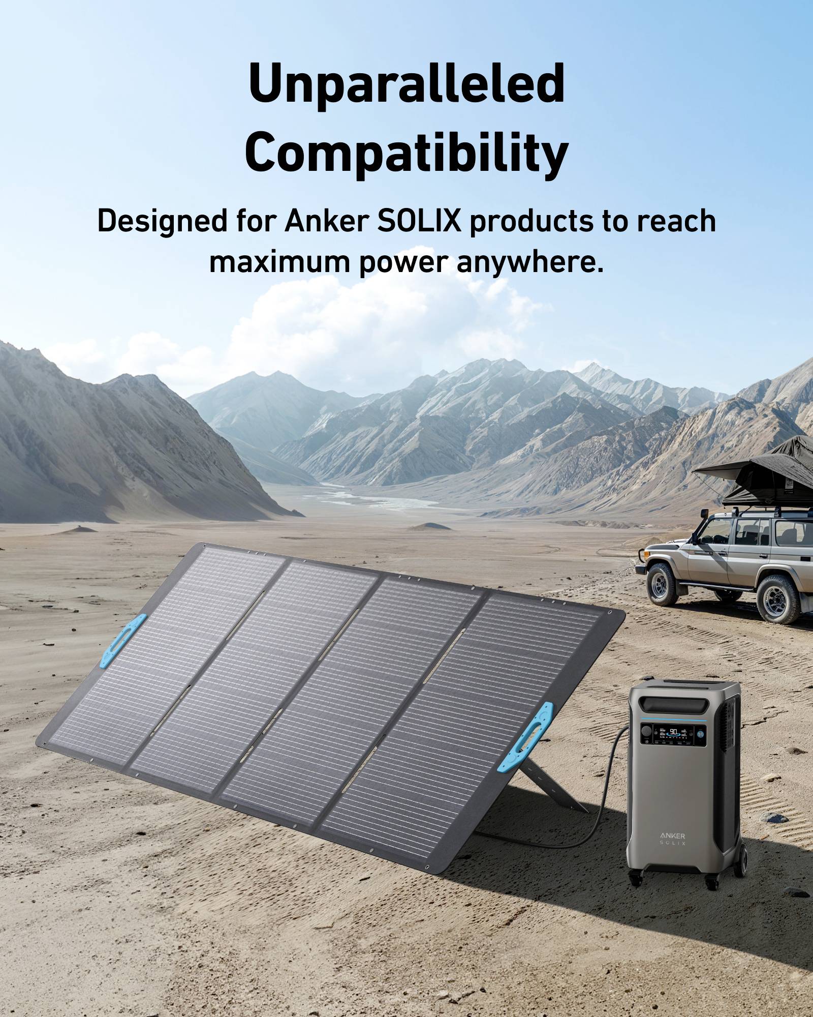 Anker SOLIX 400W Solarpanel Schwarz Outdoor