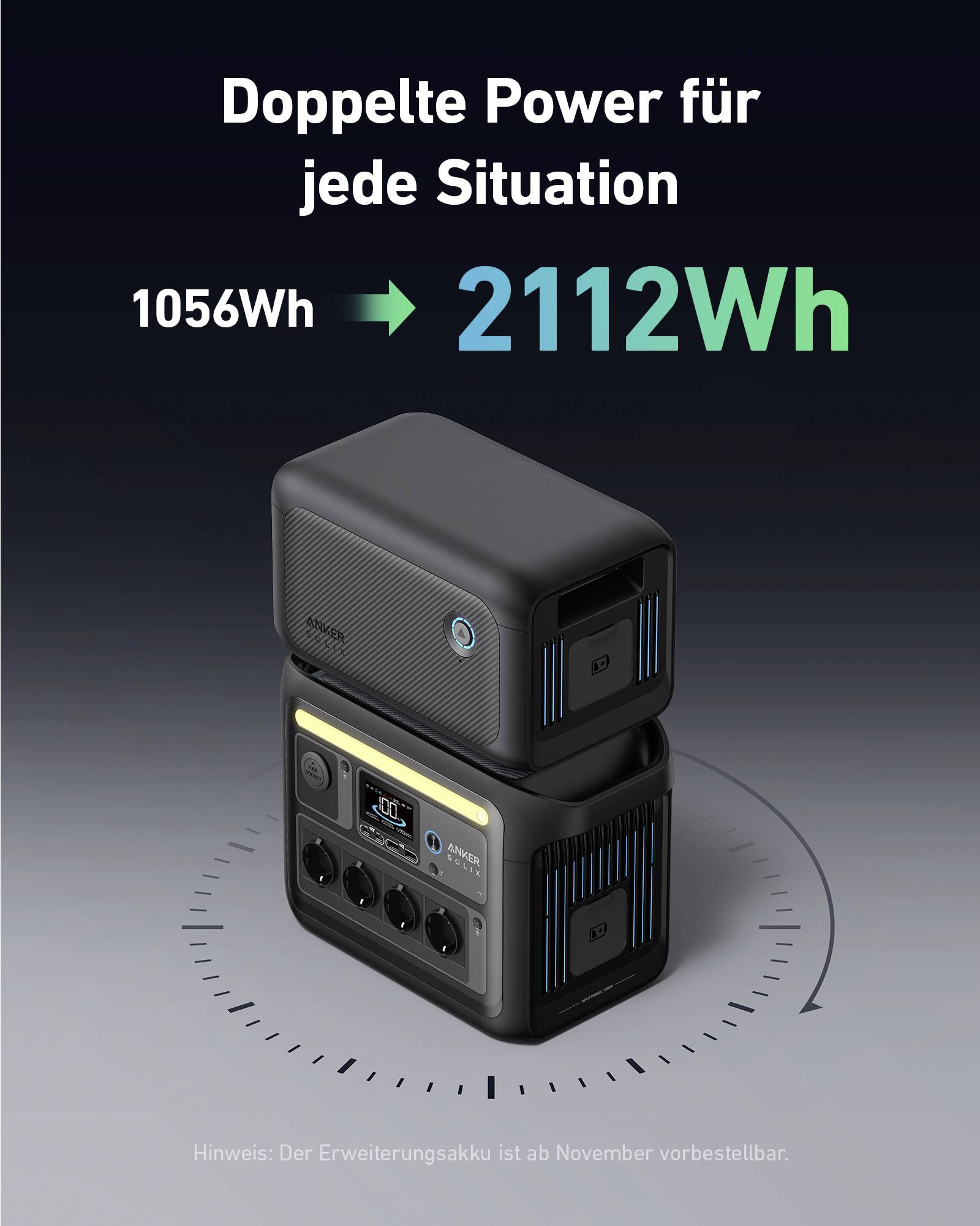 Anker SOLIX BP1000 Ersatzakku 330000 mAh Lithiumeisenphosphat