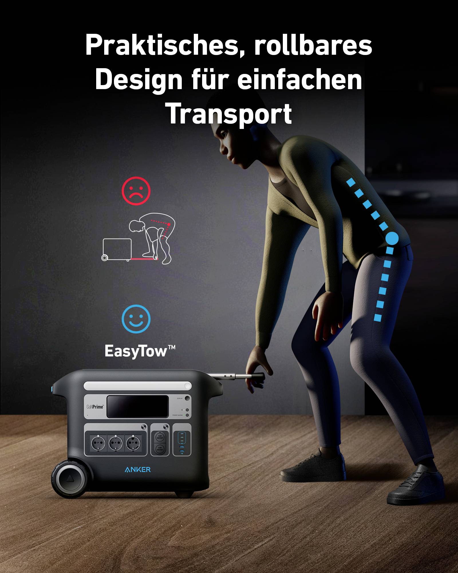 Anker SOLIX F2000 Powerstation Lithiumeisenphosphat LED Taschenlampe, Outdoor