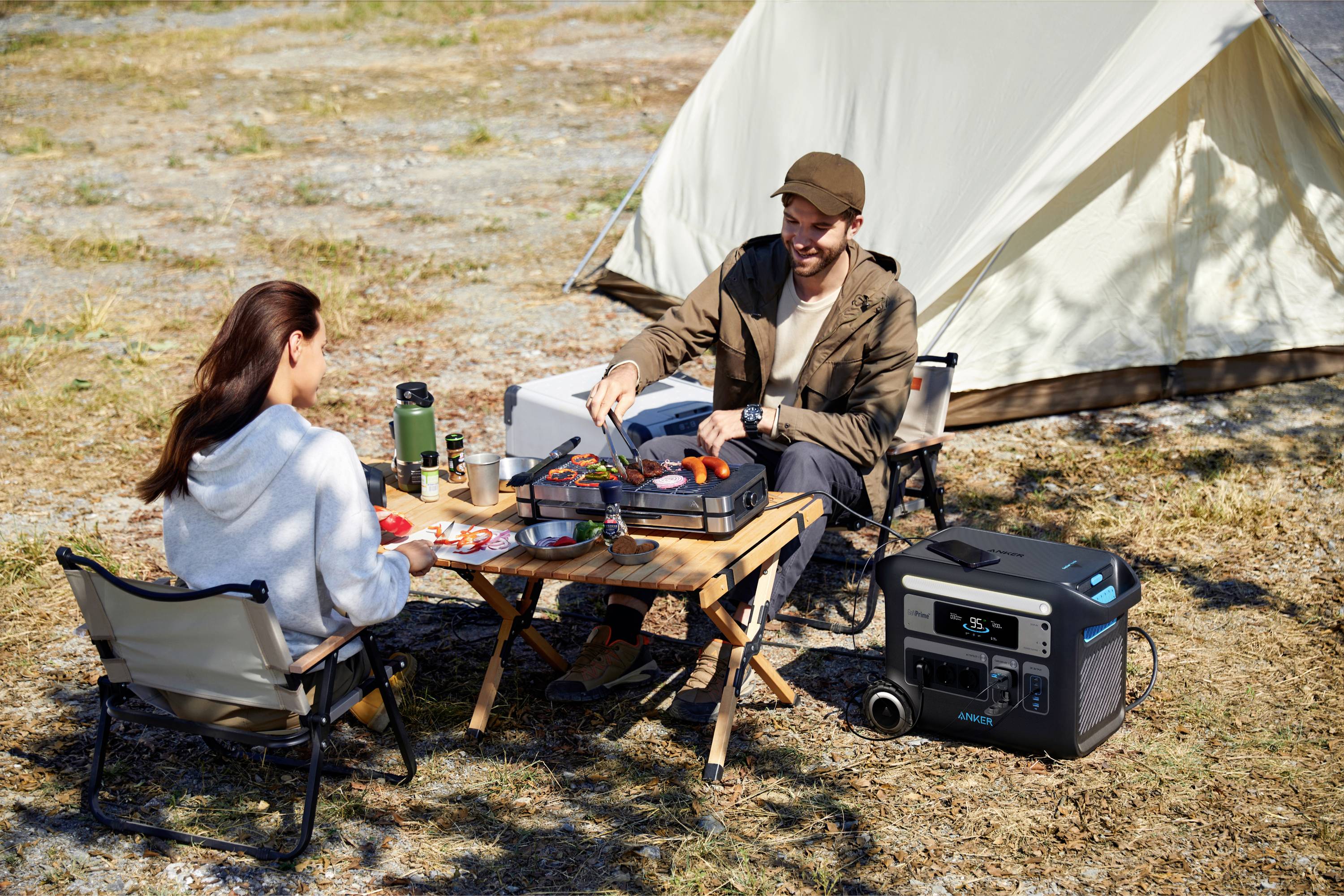 Anker SOLIX F2000 Powerstation Lithiumeisenphosphat LED Taschenlampe, Outdoor