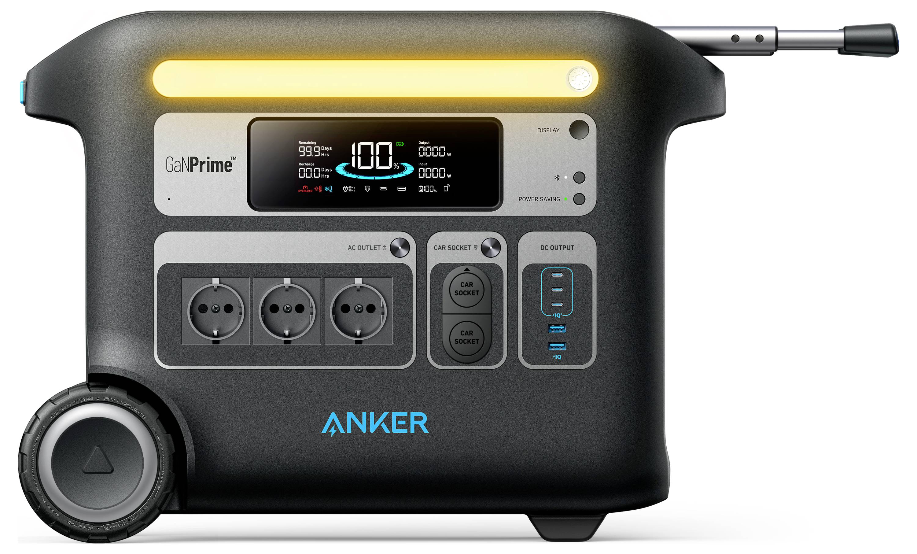 Anker SOLIX F2000 Powerstation Lithiumeisenphosphat LED Taschenlampe, Outdoor
