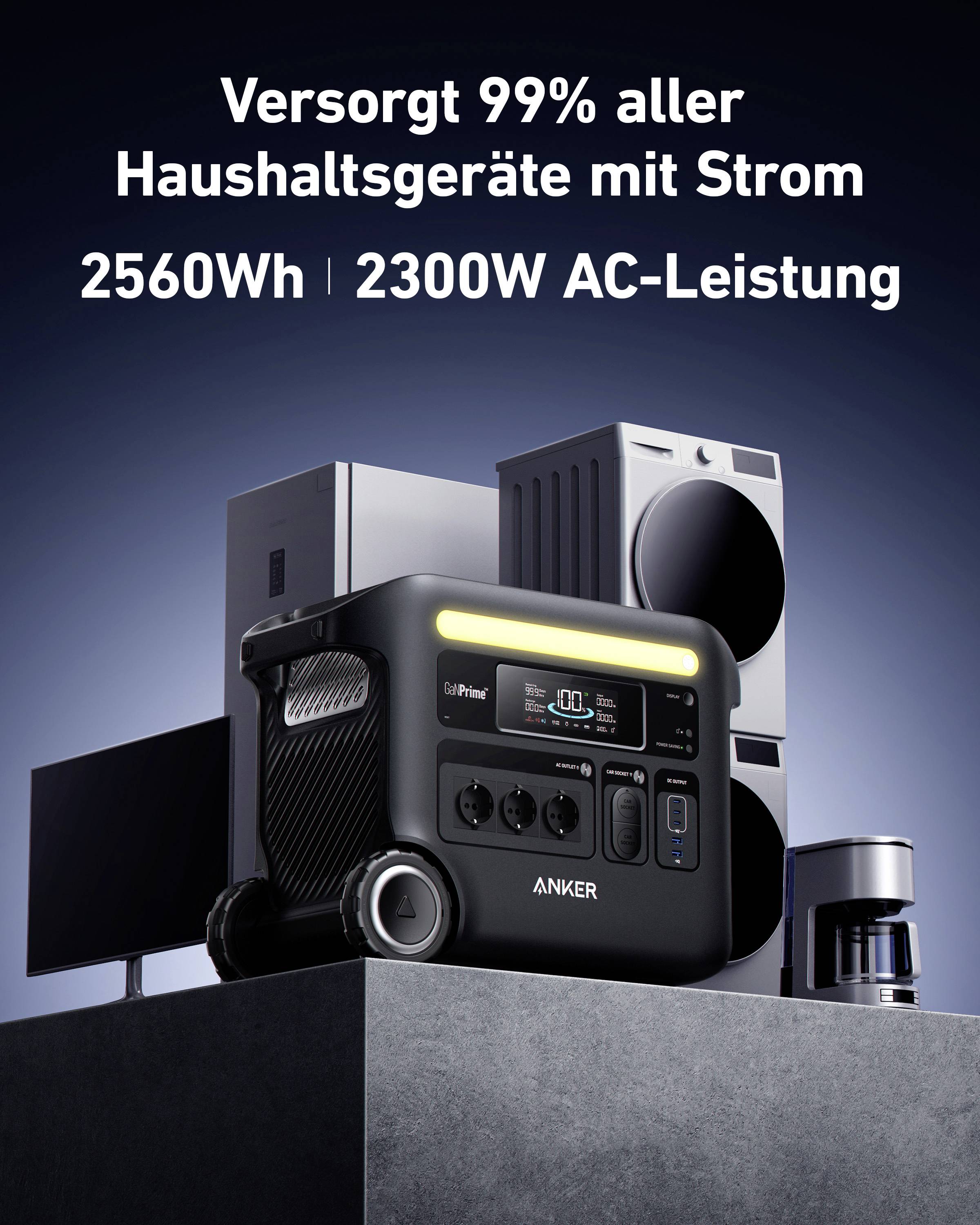 Anker SOLIX F2600 Powerstation Lithiumeisenphosphat Outdoor