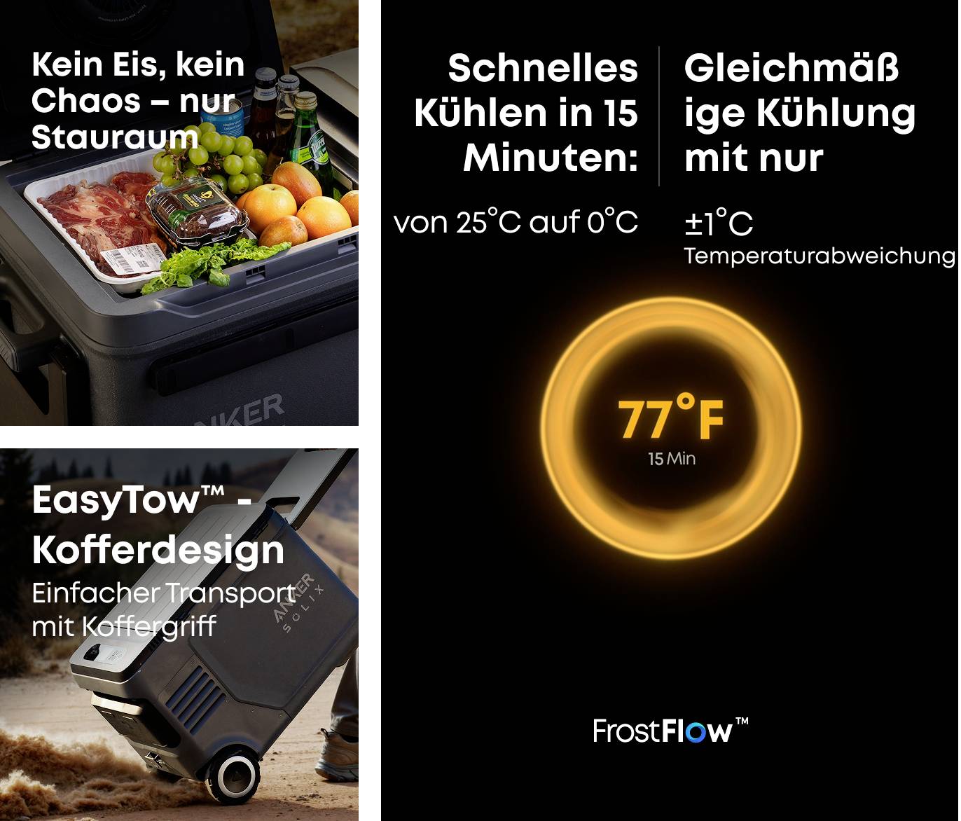 Anker SOLIX EverFrost 2 Akku-Kühlbox EEK: B (A - G) 40l -20°C bis 20°C