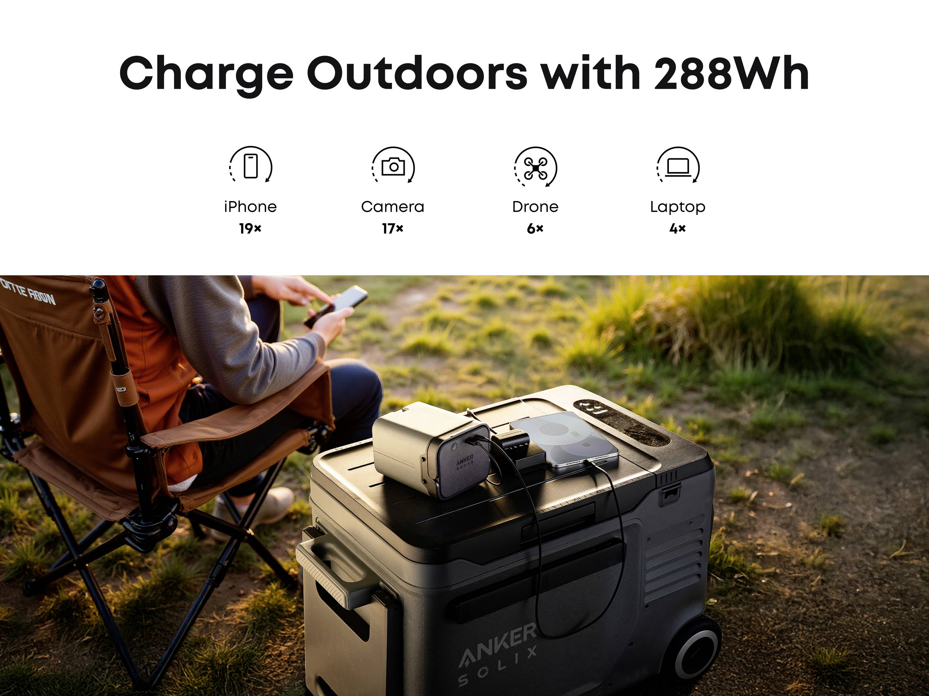 Anker SOLIX EverFrost 2 Akku-Kühlbox EEK: B (A - G) 40l -20°C bis 20°C