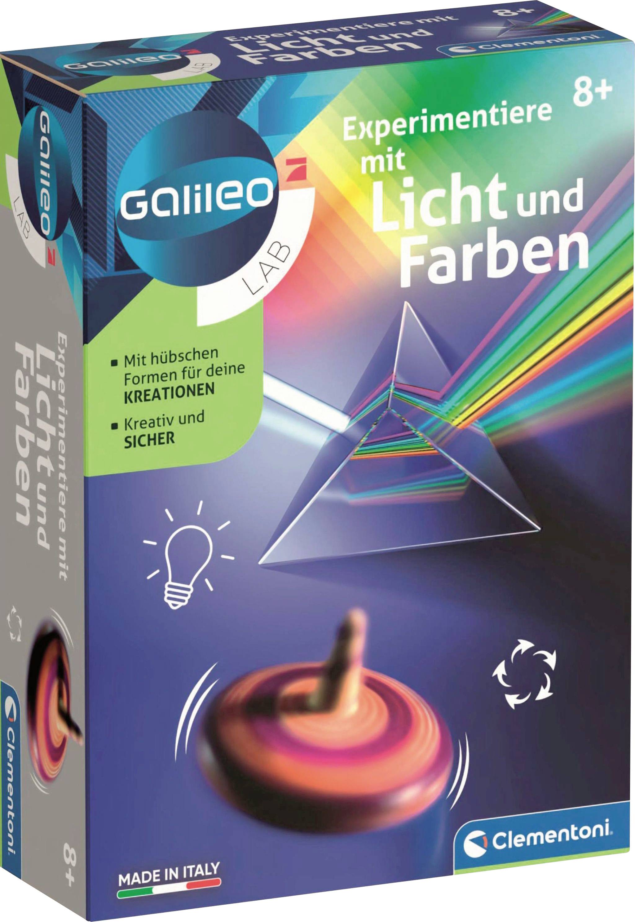 Clementoni 59380 Experimentiere mit Licht und Farben Experimentier-Set