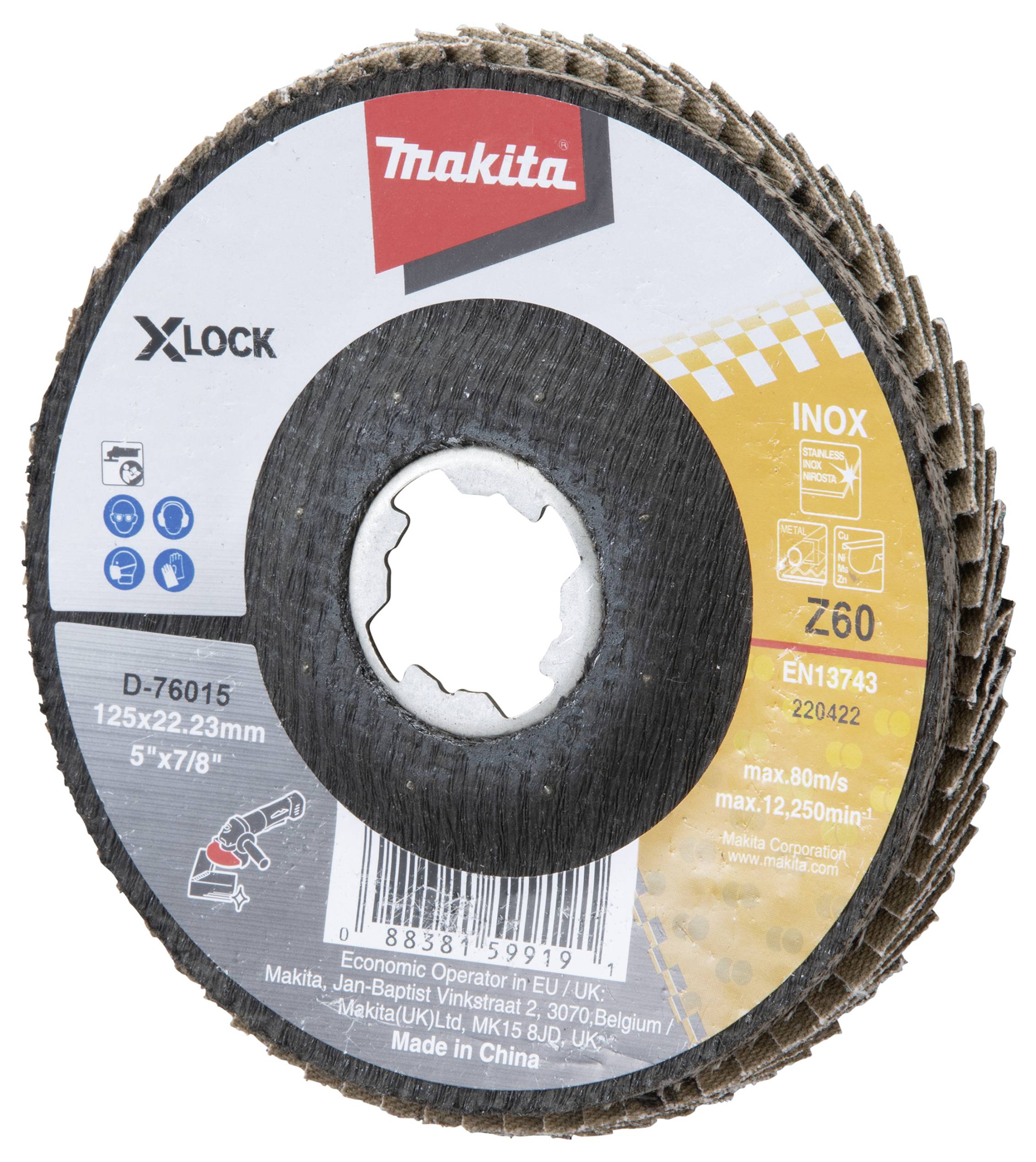 Makita D-76015 Fächerschleifscheibe Körnung (num)=60 1St.