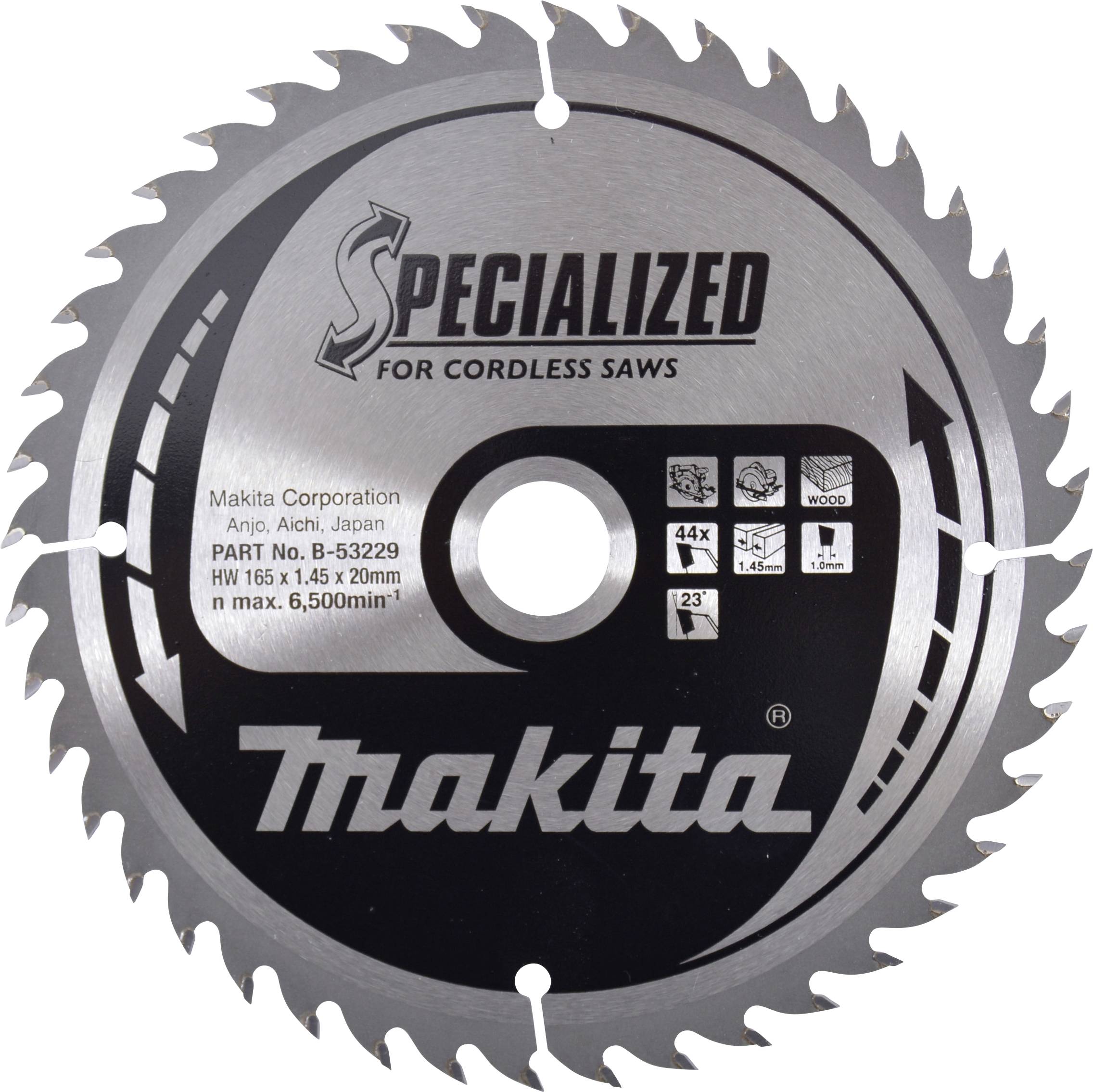 Makita B-53229 SPECIALIZED Sägeb.165x20x44Z B-53229 1St.