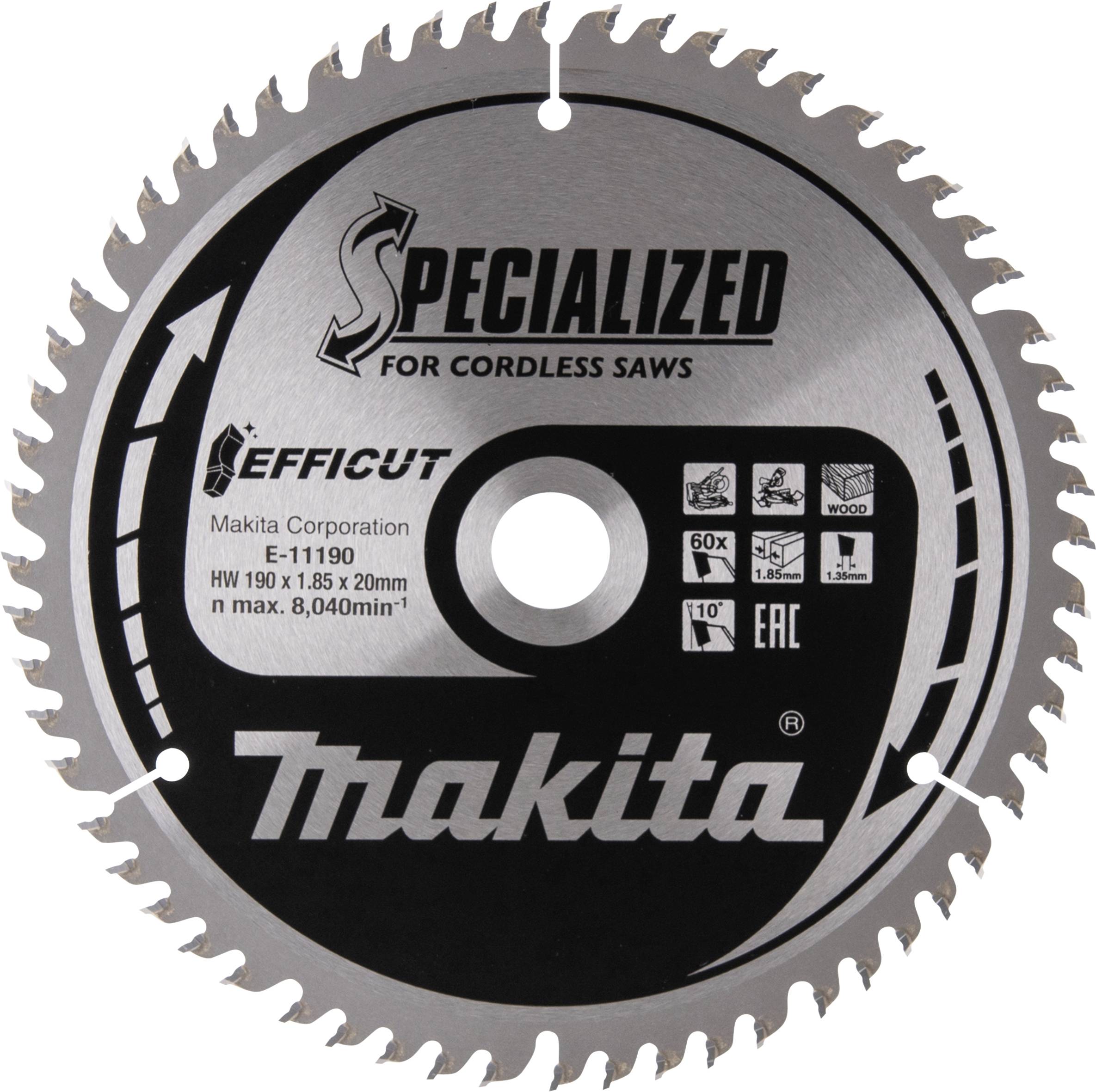 Makita EFFICUT Sägeb.190x20x60Z E-11190