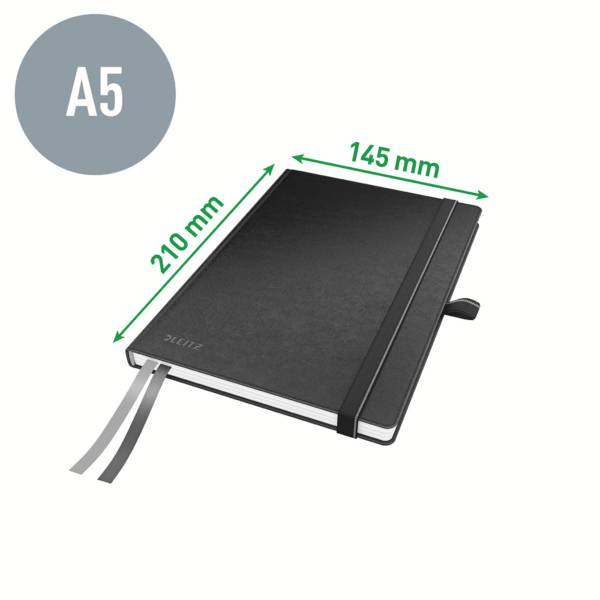 Leitz 44770095 Notizbuch kariert Schwarz Anzahl der Blätter: 80 DIN A5