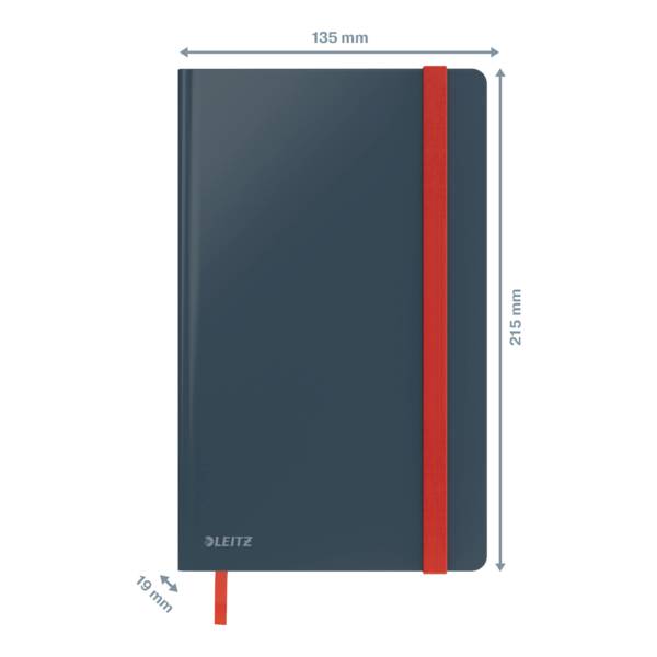 Leitz 44540089 Notizbuch kariert Grau 80 Blatt DIN A5