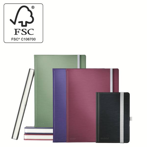 Leitz 44751028 Notizbuch liniert Granat Rot Anzahl der Blätter: 80 DIN A4