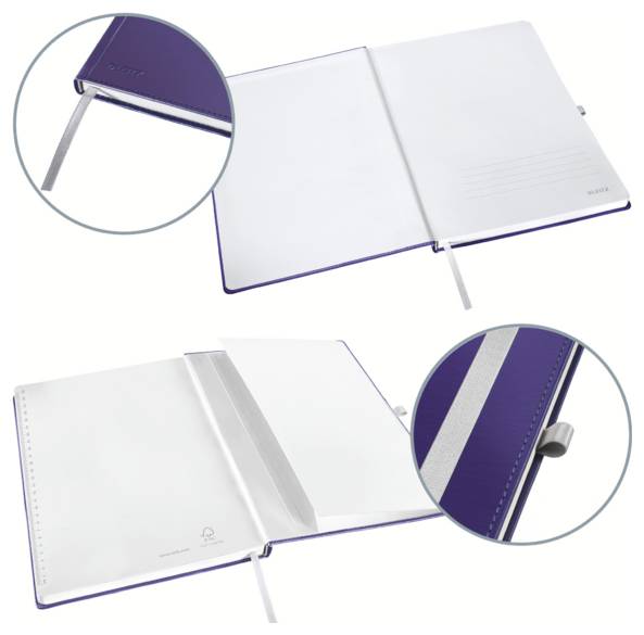 Leitz 44861069 Notizbuch kariert Titan Blau Anzahl der Blätter: 80 DIN A5