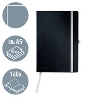 Leitz 44531094 Notizbuch blanko Satin Schwarz Anzahl der Blätter: 80 DIN A5 Leitz 44531094 Notizbuch blanko Satin Schwarz Anzahl der Blätter: 80 DIN A5
