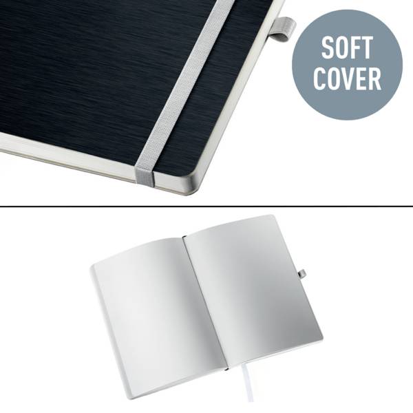 Leitz 44531094 Notizbuch blanko Satin Schwarz Anzahl der Blätter: 80 DIN A5