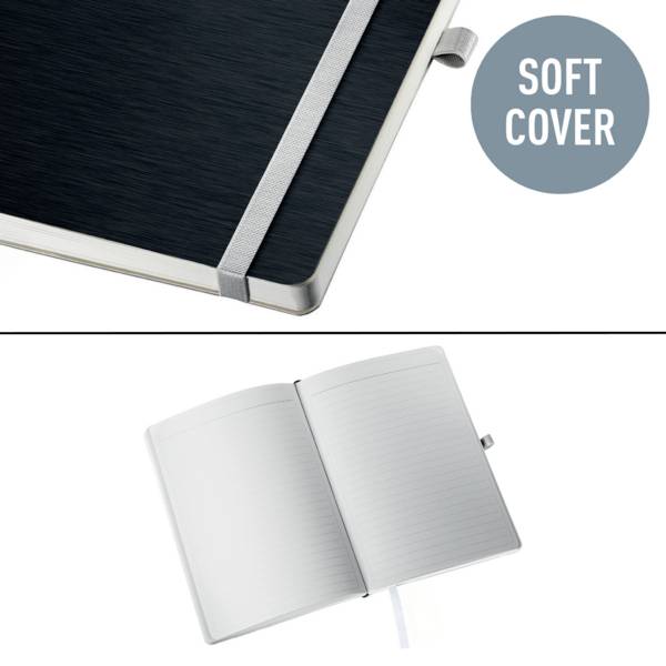 Leitz 44871094 Notizbuch liniert Satin Schwarz Anzahl der Blätter: 80 DIN A5