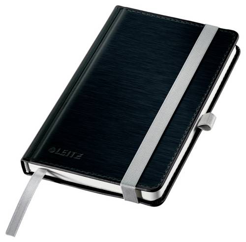 Leitz 44911094 Notizbuch kariert Satin Schwarz 80 Blatt DIN A6
