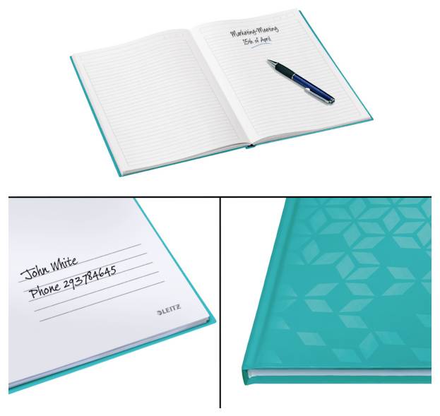 Leitz 46251051 Notizbuch liniert Eisblau Anzahl der Blätter: 80 DIN A4