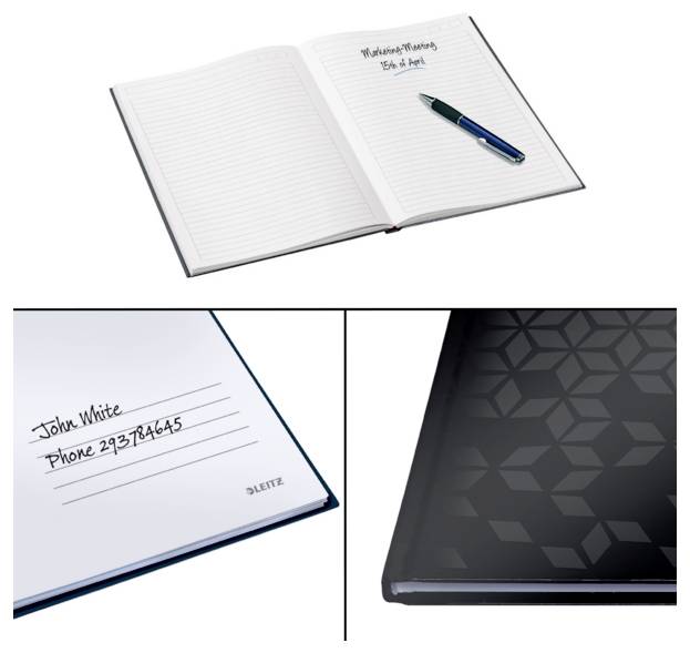 Leitz 46251095 Notizbuch liniert Schwarz Anzahl der Blätter: 80 DIN A4