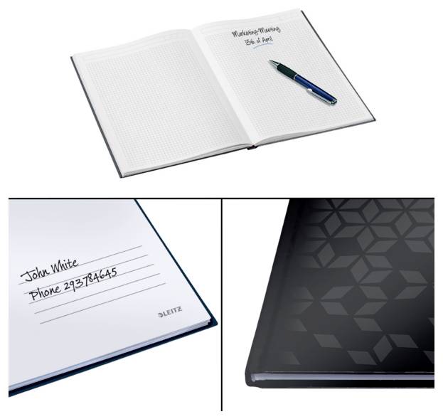 Leitz 46261095 Notizbuch kariert Schwarz Anzahl der Blätter: 80 DIN A4