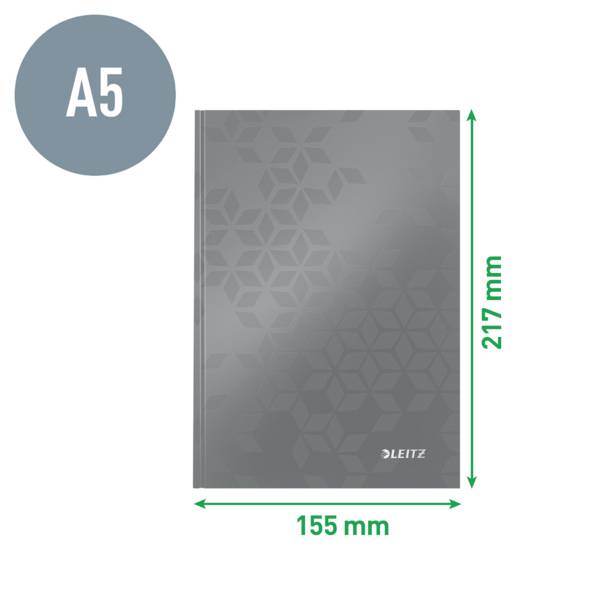 Leitz 46281036 Notizbuch kariert Blau Anzahl der Blätter: 80 DIN A5