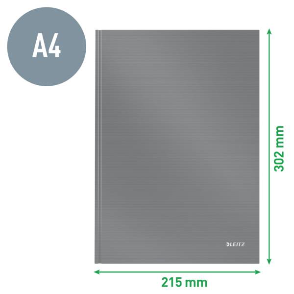 Leitz 46640095 Notizbuch kariert Schwarz Anzahl der Blätter: 80 DIN A4